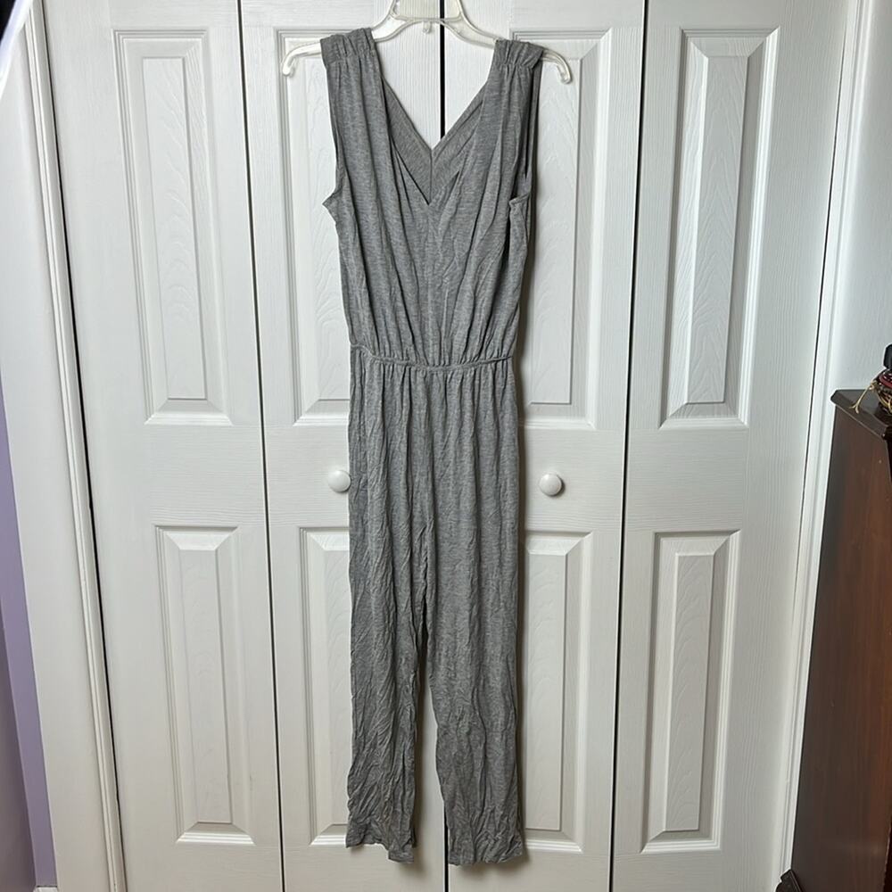 Six Fifty V Neck Jumpsuit Light Gray Small